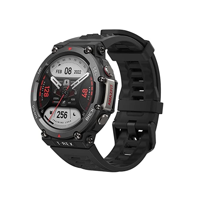 Amazfit T-Rex 2 Premium Multisport GPS Sports Watch, Real-time Navigation, Strength Exercise, 150+ Sports Modes&10 ATM Waterproof, Heart Rate, SpO2 Monitoring and 24-day Long Battery Life(Ember Black)